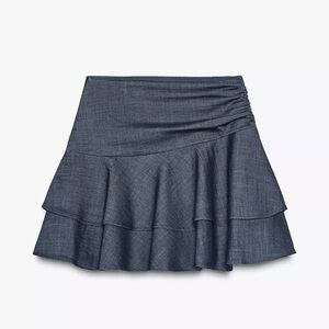 Women’s Zara Dark Blue Mini Skirt Blue mini Skort Medium NWT